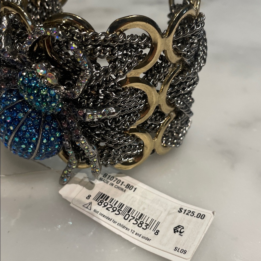 Betsey Johnson Blue and Purple Crystal Spider Bracelet - Picture 3 of 8